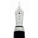 1999 CARTIER DANDY PLATINUM & BLACK LACQUER INLAY LIMITED EDITION 1752/1847 FOUNTAIN PEN OFFERED BY ANTIQUE DIGGER