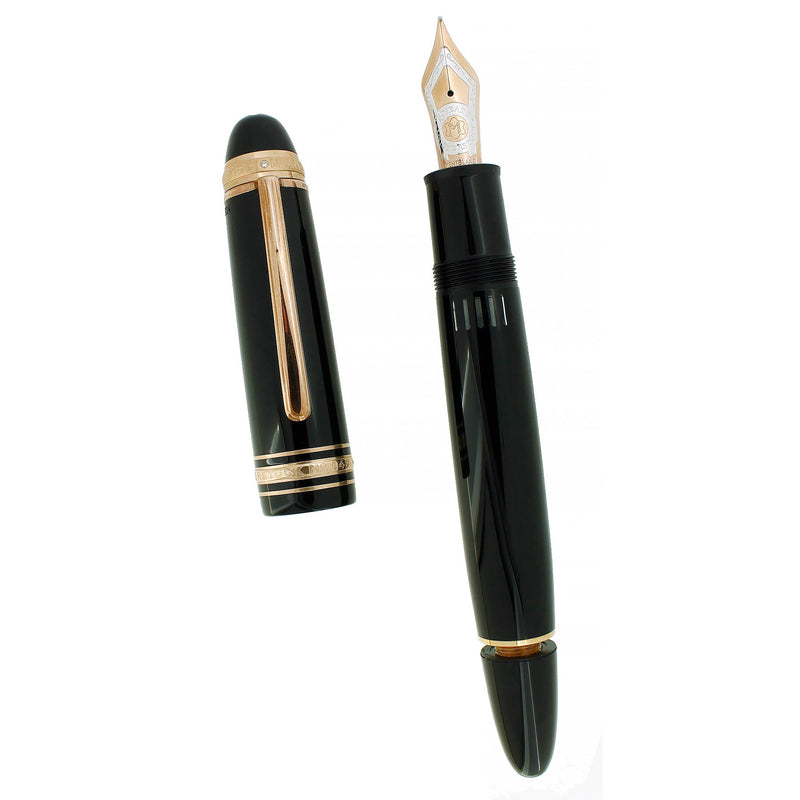 1999 MONTBLANC 149 75TH ANNIVERSARY LIMITED EDITION ROSE GOLD TRIM FOUNTAIN PEN NEVER INKED OFFERED BY ANTIQUE DIGGER