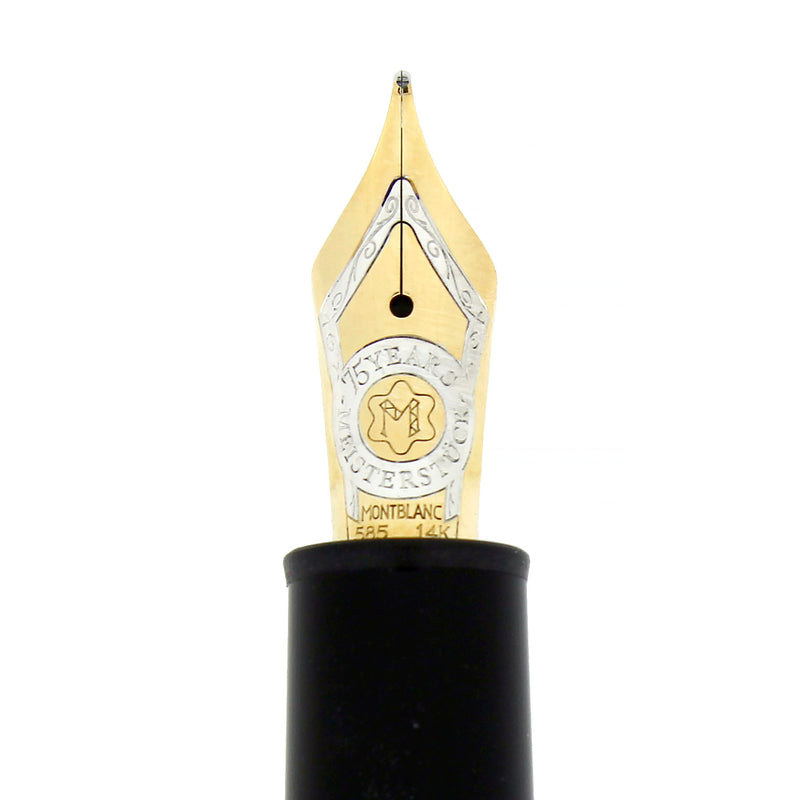 1999 MONTBLANC 75TH ANNIVERSARY 146 SPECIAL EDITION 18K MED NIB FOUNTAIN PEN OFFERED BY ANTIQUE DIGGER