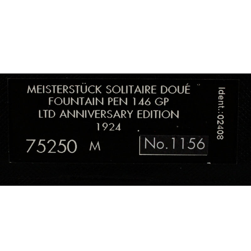 1999 MONTBLANC 75 ANNIVERSARY 1924 LIMITED EDITION 146 DOUE STERLING SILVER FOUNTAIN PEN NEVER INKED OFFERED BY ANTIQUE DIGGER