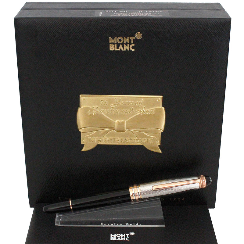 1999 MONTBLANC 75 ANNIVERSARY 1924 LIMITED EDITION 146 DOUE STERLING SILVER FOUNTAIN PEN NEVER INKED OFFERED BY ANTIQUE DIGGER