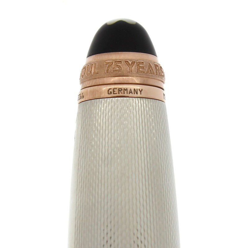 1999 MONTBLANC 75 ANNIVERSARY 1924 LIMITED EDITION 146 DOUE STERLING SILVER FOUNTAIN PEN NEVER INKED OFFERED BY ANTIQUE DIGGER