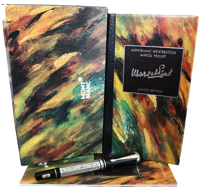 1999 MONTBLANC MARCEL PROUST LIMITED EDITION FOUNTAIN PEN W/BOXES NEVER INKED MINT OFFERED BY ANTIQUE DIGGER