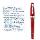1999 MONTEGRAPPA HISTORIA RED STRIATED CELLULOID LIMITED EDITION FOUNTAIN PEN OFFERED BY ANTIQUE DIGGER