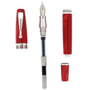 1999 MONTEGRAPPA HISTORIA RED STRIATED CELLULOID LIMITED EDITION FOUNTAIN PEN OFFERED BY ANTIQUE DIGGER