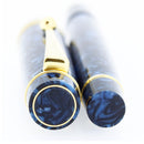 RARE NAMIKI CUSTOM IMPRESSIONS SAPPHIRE BLUE CELLULOID FOUNTAIN PEN NEVER INKED OFFERED BY ANTIQUE DIGGER