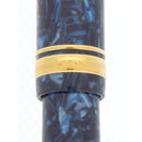 RARE NAMIKI CUSTOM IMPRESSIONS SAPPHIRE BLUE CELLULOID FOUNTAIN PEN NEVER INKED OFFERED BY ANTIQUE DIGGER
