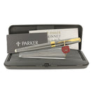 1999 PARKER SONNET CISELE STERLING SILVER FOUNTAIN PEN 18K FINE NIB NEVER INKED NEW IN BOX OFFERED BY ANTIQUE DIGGER