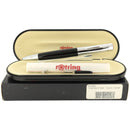 NEVER INKED 1999 ROTRING INITIAL BLACK AND SILVER FOUNTAIN PEN NEW OLD STOCK