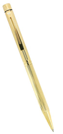 CIRCA 1999 SHEAFFER TARGA FLUTED 23K GOLD PLATED BALLPOINT PEN MINT OFFERED BY ANTIQUE DIGGER