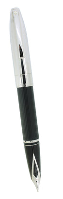 C1999 SHEAFFER LEGACY 2 LINEAR BLACK & PALLADIUM 18K MED NIB FOUNTAIN PEN NEVER INKED OFFERED BY ANTIQUE DIGGER