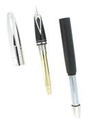 C1999 SHEAFFER LEGACY 2 LINEAR BLACK & PALLADIUM 18K MED NIB FOUNTAIN PEN NEVER INKED OFFERED BY ANTIQUE DIGGER
