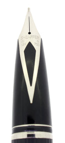 C1999 SHEAFFER LEGACY 2 LINEAR BLACK & PALLADIUM 18K MED NIB FOUNTAIN PEN NEVER INKED OFFERED BY ANTIQUE DIGGER