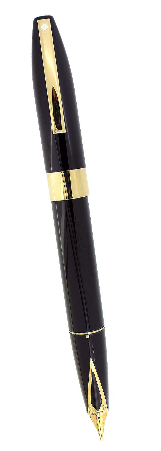 C1999 SHEAFFER LEGACY BLACK LAQUE FOUNTAIN PEN 18K BROAD NIB NEVER INKED OFFERED BY ANTIQUE DIGGER