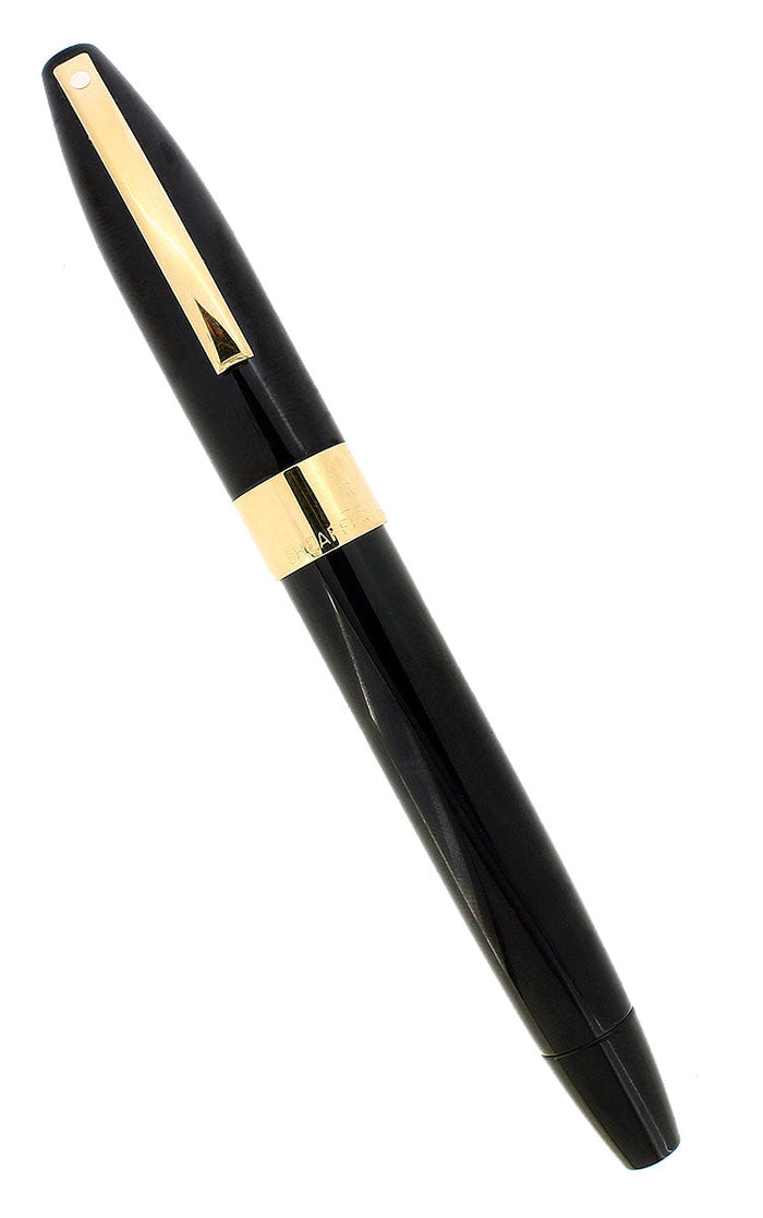 C1999 SHEAFFER LEGACY 2 BLACK LAQUE 18K MEDIUM NIB FOUNTAIN PEN NEVER