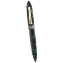 1990S TIBALDI BONONIA BLACK GREEN & GOLD CELLULOID FOUNTAIN PEN MINT OFFERED BY ANTIQUE DIGGER