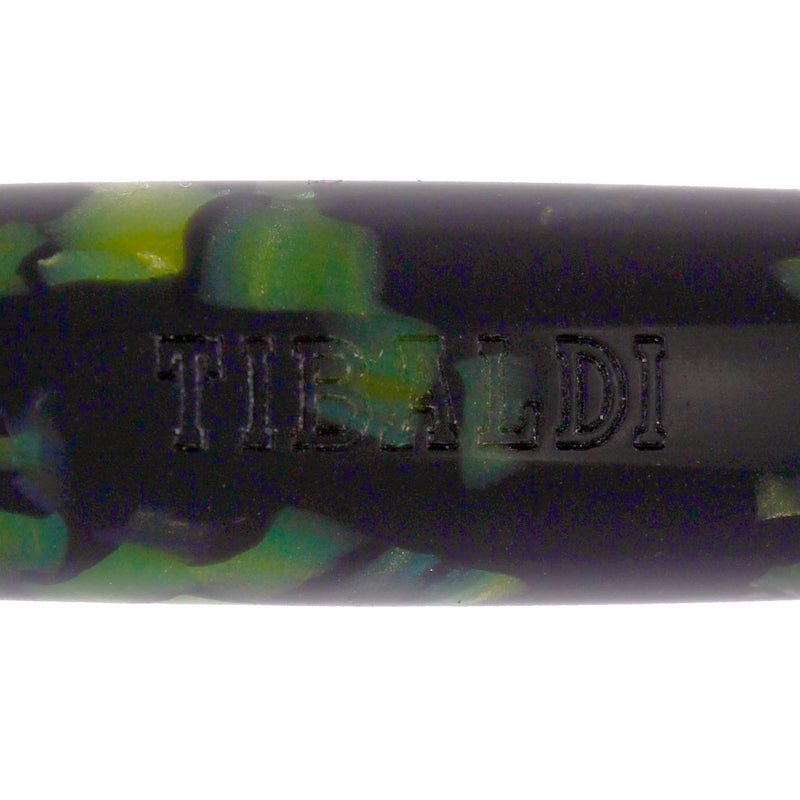 1990S TIBALDI BONONIA BLACK GREEN & GOLD CELLULOID FOUNTAIN PEN MINT OFFERED BY ANTIQUE DIGGER