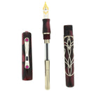 1999 VISCONTI RICHELIEU LIMITED EDITION 117/365 RUBIES AND STERLING SILVER FOUNTAIN PEN NEVER INKED OFFERED BY ANTIQUE DIGGER