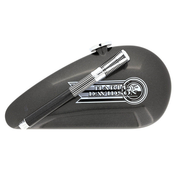 1999 WATERMAN CHROME & BLACK HARLEY DAVIDSON FOUNTAIN PEN IN GAS TANK