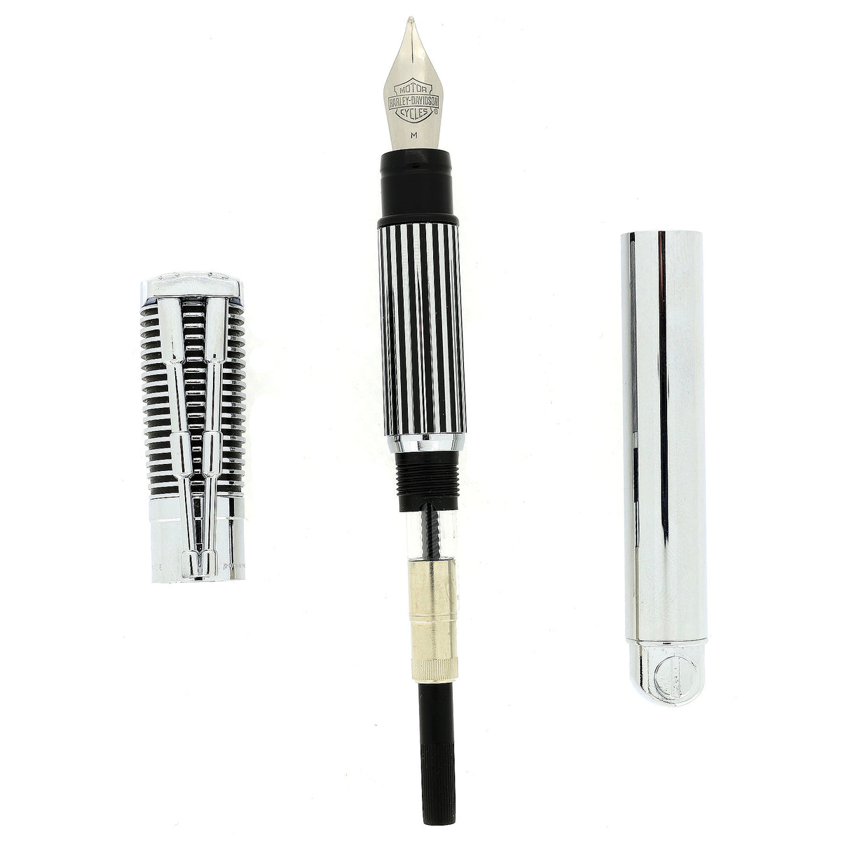 1999 WATERMAN BLACK & CHROME HARLEY DAVIDSON FOUNTAIN PEN IN GAS TANK