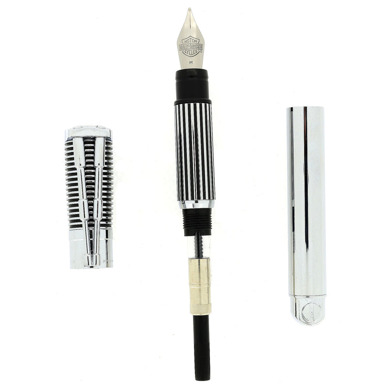 1999 WATERMAN BLACK & CHROME HARLEY DAVIDSON FOUNTAIN PEN IN GAS TANK