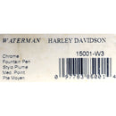 1999 WATERMAN BLACK & CHROME HARLEY DAVIDSON FOUNTAIN PEN IN GAS TANK BOX NEVER INKED OFFERED BY ANTIQUE DIGGER