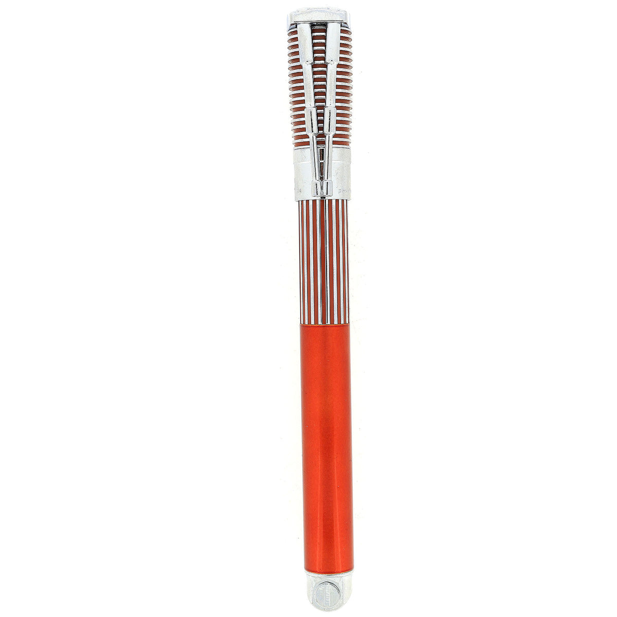 1999 WATERMAN ORANGE & CHROME HARLEY DAVIDSON FOUNTAIN PEN IN GAS TANK