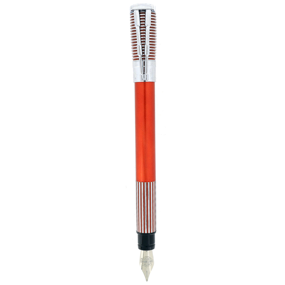 1999 WATERMAN ORANGE & CHROME HARLEY DAVIDSON FOUNTAIN PEN IN GAS TANK