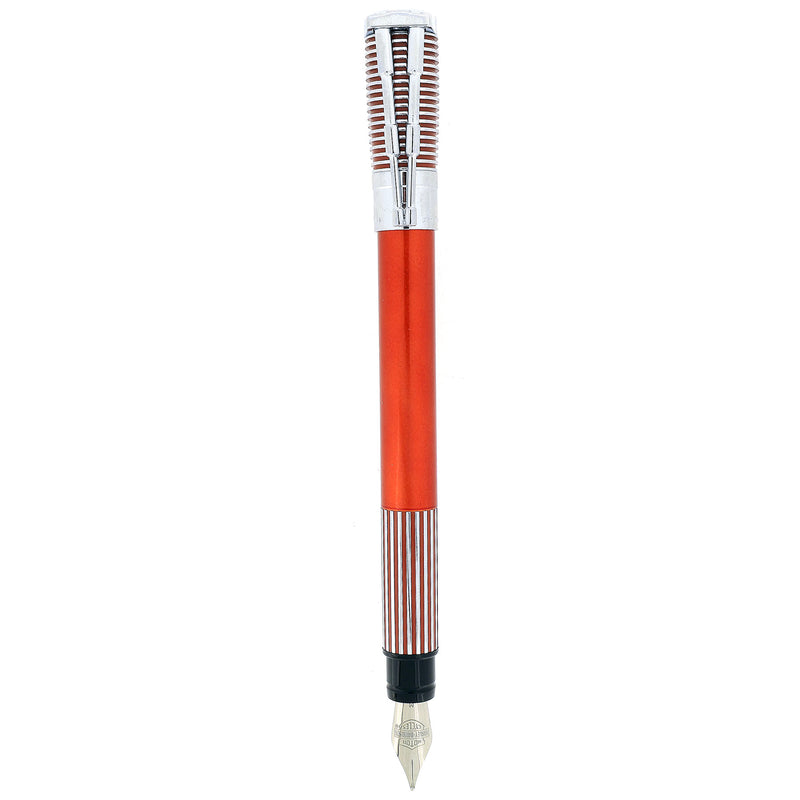 1999 WATERMAN ORANGE & CHROME HARLEY DAVIDSON FOUNTAIN PEN IN GAS TANK