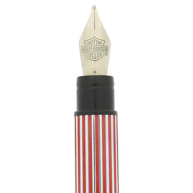 1999 WATERMAN RED & CHROME HARLEY DAVIDSON FOUNTAIN PEN IN GAS TANK BO