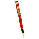 CIRCA 1992 WATERMAN PATRICIAN RED CORAL 18K FINE GLOBE NIB FOUNTAIN PEN OFFERED BY ANTIQUE DIGGER