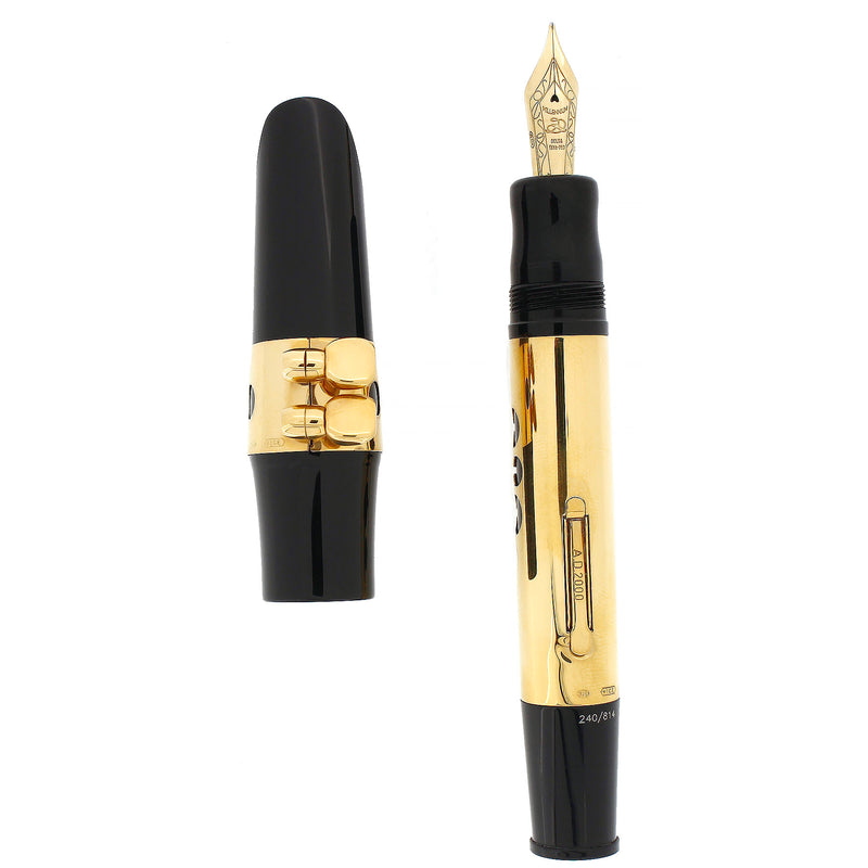 2000 DELTA ADOLFE SAX STERLING VERMEIL SPECIAL LIMITED EDITION FOUNTAIN PEN OFFERED BY ANTIQUE DIGGER