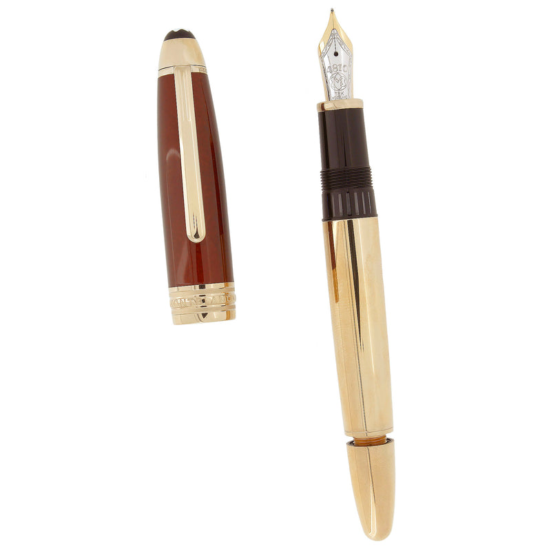 CIRCA 2000 MONTBLANC CITRINE 146 LEGRAND SOLITAIRE GOLD PLATED FOUNTAIN PEN OFFERED BY ANTIQUE DIGGER