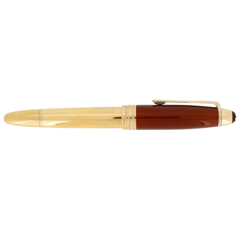 CIRCA 2000 MONTBLANC CITRINE 146 LEGRAND SOLITAIRE GOLD PLATED FOUNTAIN PEN OFFERED BY ANTIQUE DIGGER