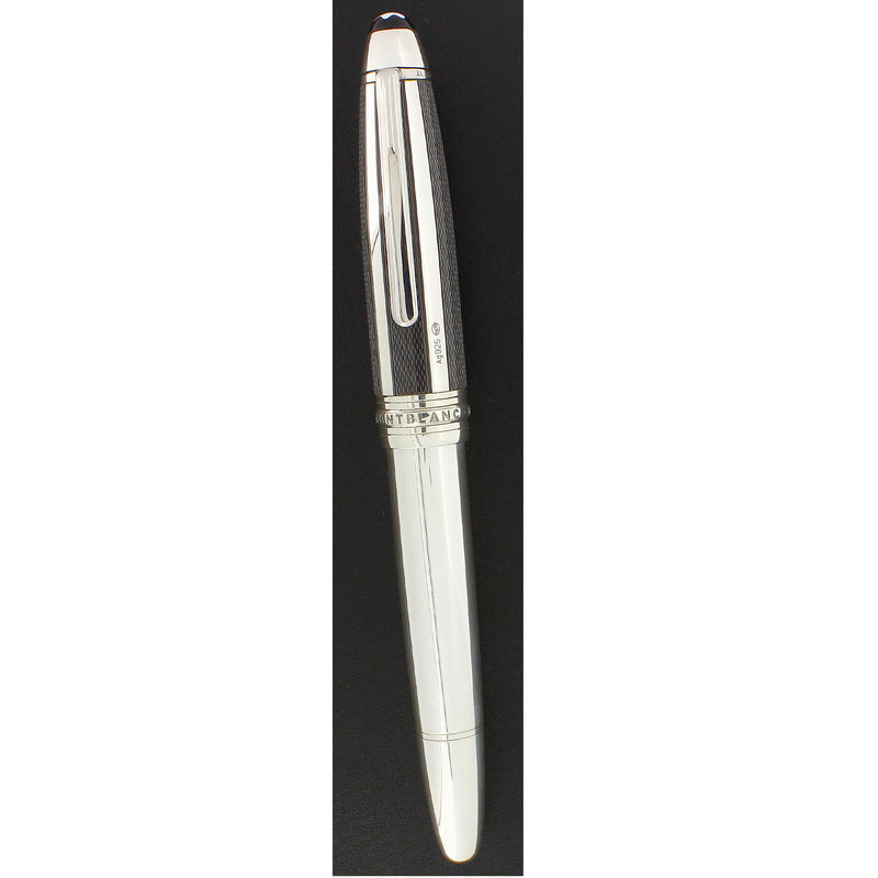 CIRCA 2000 MONTBLANC 146 SOLITAIRE SILVER FIBRE LEGRAND FOUNTAIN PEN MINT OFFERED BY ANTIQUE DIGGER