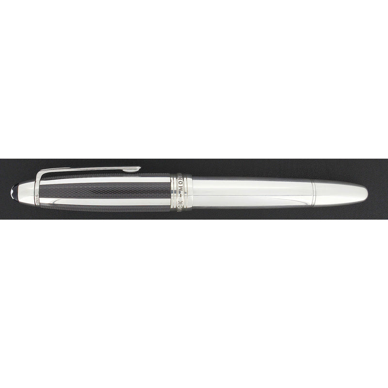 CIRCA 2000 MONTBLANC 146 SOLITAIRE SILVER FIBRE LEGRAND FOUNTAIN PEN MINT OFFERED BY ANTIQUE DIGGER