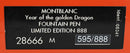 2000 MONTBLANC 888 YEAR OF THE GOLDEN DRAGON LIMITED EDITION FOUNTAIN PEN NEVER INKED OFFERED BY ANTIQUE DIGGER