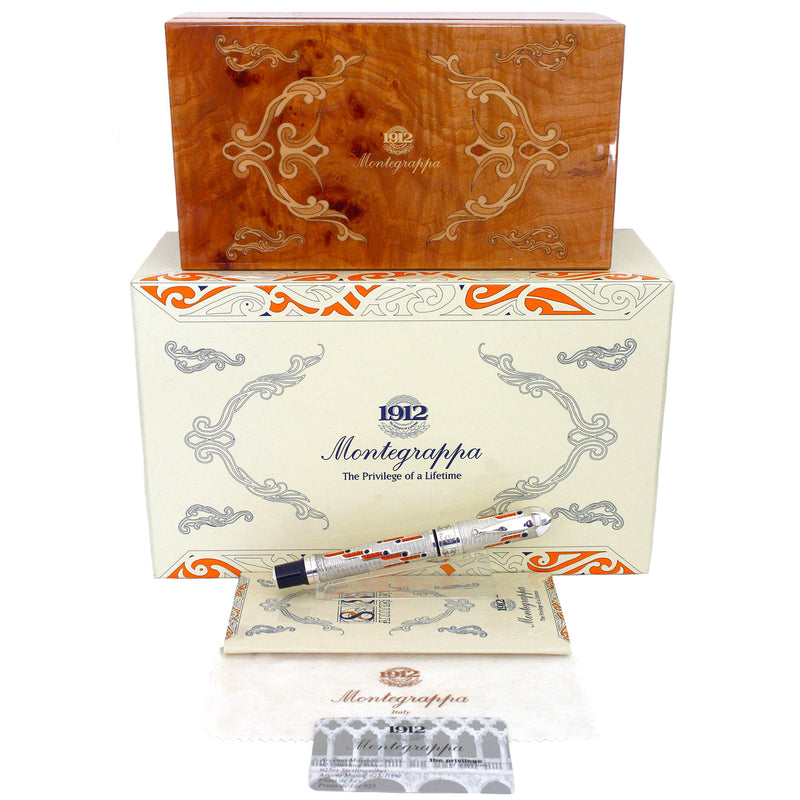 2000 MONTEGRAPPA 88TH ANNIVERSARY STERLING SILVER LIMITED EDITION 124/888 FOUNTAIN PEN NEVER INKED OFFERED BY ANTIQUE DIGGER