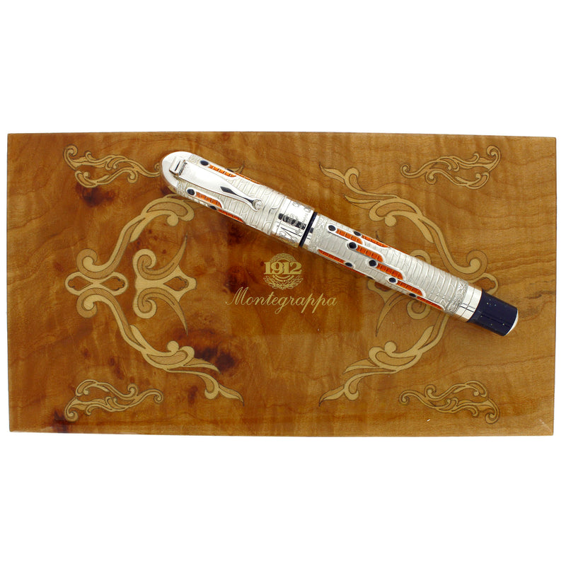 2000 MONTEGRAPPA 88TH ANNIVERSARY STERLING SILVER LIMITED EDITION 124/888 FOUNTAIN PEN NEVER INKED OFFERED BY ANTIQUE DIGGER