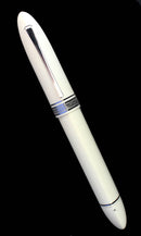 C2000 OMAS 360 ICEBERG / WHITE HT TRIM PISTON FILLER FINE 18K NIB FOUNTAIN PEN OFFERED BY ANTIQUE DIGGER
