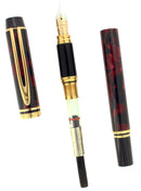 C2000 WATERMAN IDEAL LE MAN 200 MINERAL RED 18K FINE NIB FOUNTAIN PEN NEAR MINT OFFERED BY ANTIQUE DIGGER