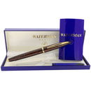 1990S WATERMAN CARENE MARINE AMBER 18K MED NIB FOUNTAIN PEN NEVER INKED OFFERED BY ANTIQUE DIGGER