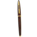 1990S WATERMAN CARENE MARINE AMBER 18K MED NIB FOUNTAIN PEN NEVER INKED OFFERED BY ANTIQUE DIGGER