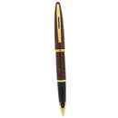 1990S WATERMAN CARENE MARINE AMBER 18K MED NIB FOUNTAIN PEN NEVER INKED OFFERED BY ANTIQUE DIGGER