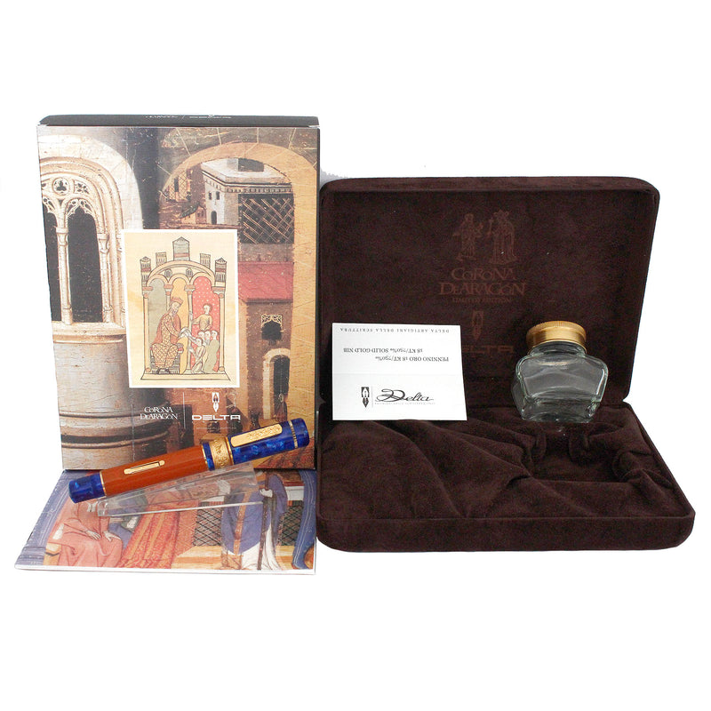 2001 DELTA CORONA DE ARAGON SPECIAL LIMITED EDITION 350/864 FOUNTAIN PEN NEVER INKED OFFERED BY ANTIQUE DIGGER