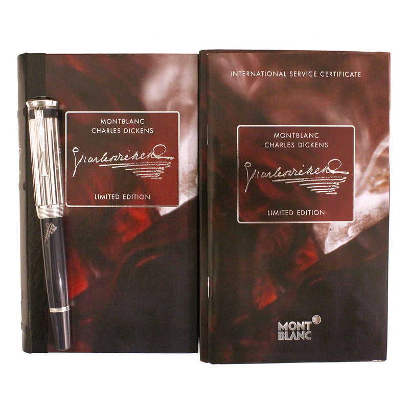 2001 MONTBLANC CHARLES DICKENS WRITERS LIMITED EDITION FOUNTAIN PEN NEVER INKED OFFERED BY ANTIQUE DIGGER