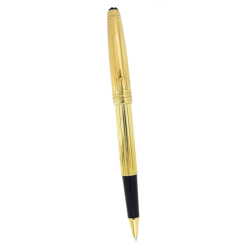 C2001 MONTBLANC 144 CLASSIQUE SOLITAIRE STERLING VERMEIL LINED PATTERN ROLLERBALL OFFERED BY ANTIQUE DIGGER