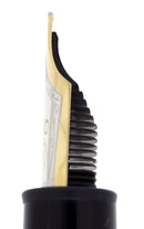 C2001 MONTBLANC 146 LEGRAND SOLITAIRE STERLING VERMEIL PINSTRIPE PATTERN 18K M NIB FOUNTAIN PEN OFFERED BY ANTIQUE DIGGER