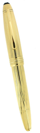 C2001 MONTBLANC 146 LEGRAND SOLITAIRE STERLING VERMEIL PINSTRIPE PATTERN 18K M NIB FOUNTAIN PEN OFFERED BY ANTIQUE DIGGER