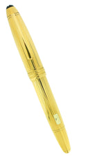 C2001 MONTBLANC 146 LEGRAND SOLITAIRE STERLING VERMEIL LINED PATTERN 18K M NIB FOUNTAIN PEN NEVER INKED STICKERED OFFERED BY ANTIQUE DIGGER